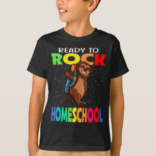 Ready To Rock Homeschool Sloth Back To School T-Shirt