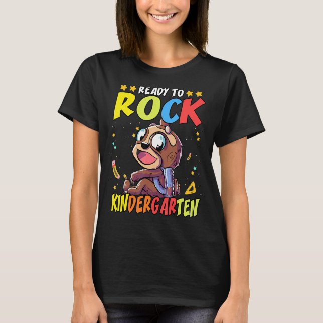 Ready To Rock Kindergarten 3 T-Shirt (Front)