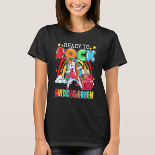Ready To Rock Kindergarten Dab Unicorn Back To Sch T-Shirt