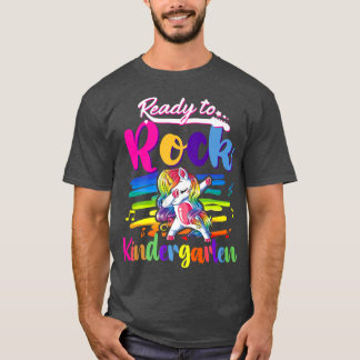 Ready To Rock Kindergarten Unicorn Back To School  T-Shirt