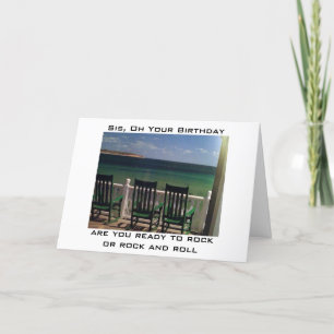 READY TO ROCK OR ROCK/ROLL "SISTER" CARD