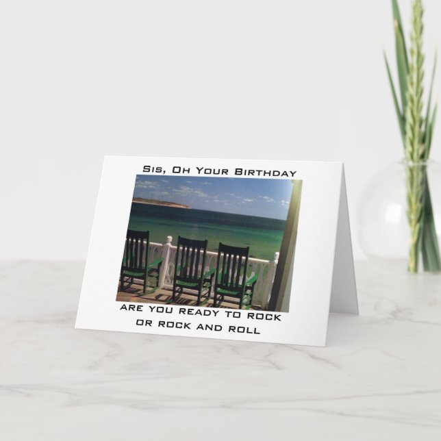 READY TO ROCK OR ROCK/ROLL "SISTER" CARD (Front)