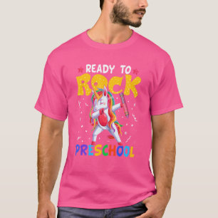 Ready To Rock Preschool Dabbing Unicorn Teacher St T-Shirt