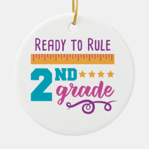 Ready To Rule 2nd Grade Ceramic Tree Decoration