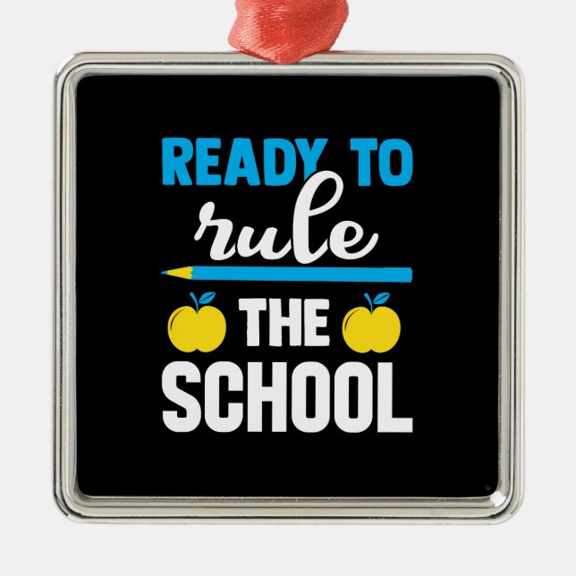 Ready To Rule The School Metal Tree Decoration (Front)