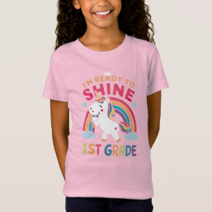 Ready to Shine 1st Grade Unicorn T-Shirt