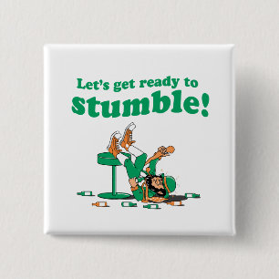READY TO STUMBLE 15 CM SQUARE BADGE