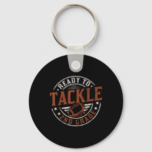 Ready To Tackle 2nd Grade Football Back To School Key Ring