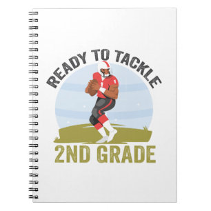 Ready To Tackle 2nd Grade Football Fantasy Rugby  Notebook