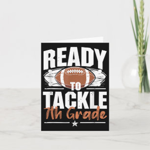Ready To Tackle 7th Grade Football Back To School Card