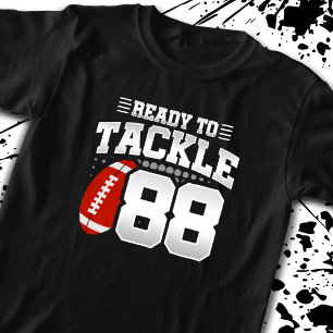 Ready To Tackle 88 - Kids Football Player Birthday T-Shirt