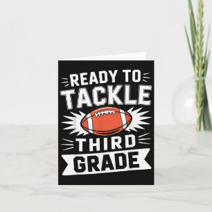 Ready To Tackle Third Grade Football First Day Of Card