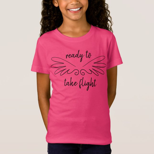 Ready to Take Flight 2-Sided Girl's T-Shirt (Front)