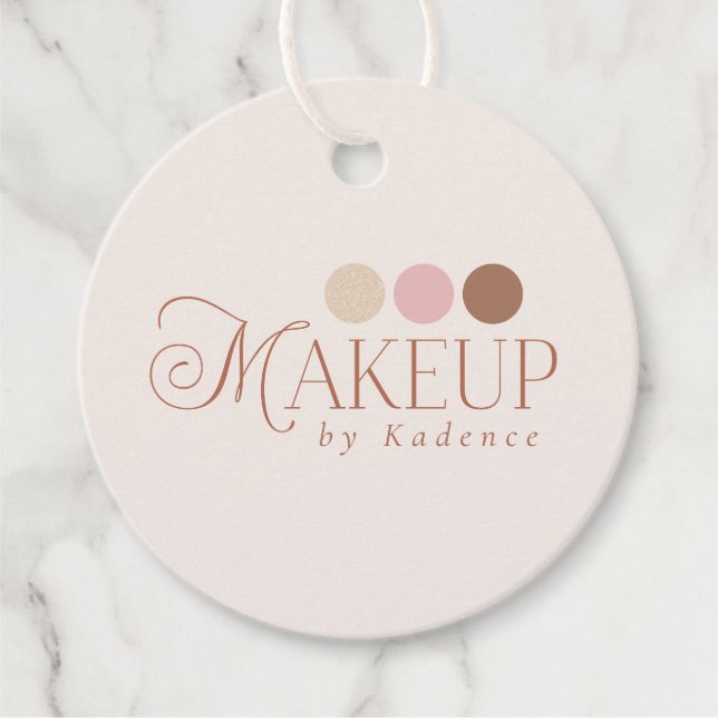 Readymade Logo Makeup Artist Favour Tags (Front)