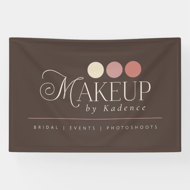 Readymade Logo Makeup Artist Vendor Booth Banner (Horizontal)