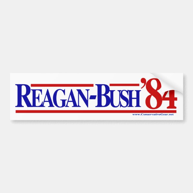 Reagan Bush 84 Bumper Sticker (Front)