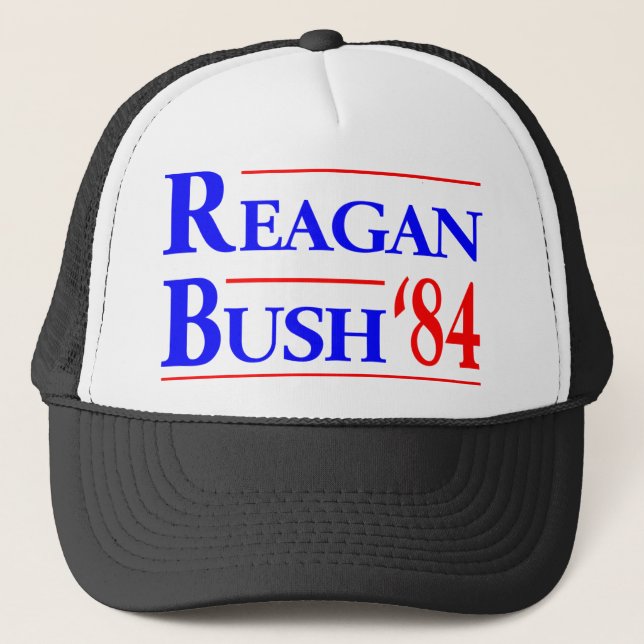 Reagan Bush '84 Trucker Hat (Front)