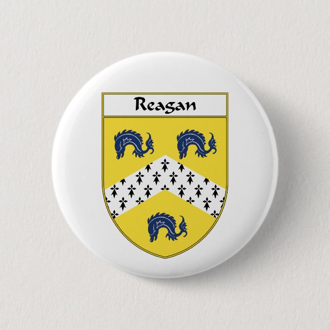 Reagan Coat of Arms/Family Crest 6 Cm Round Badge (Front)