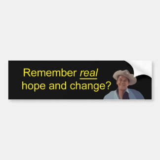 Reagan Remember Real Hope Bumper Sticker