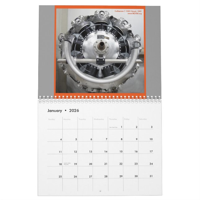 Real Aeroplanes Have Round Engines 2013 Calendar (Jan 2026)