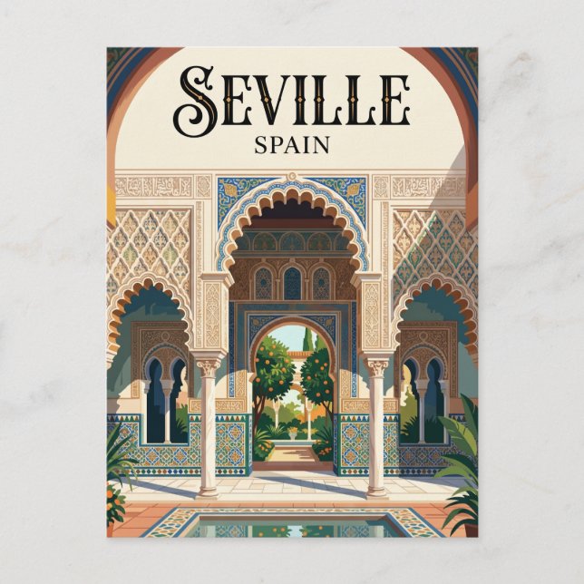 Real Alcázar de Sevilla Spain Postcard (Front)