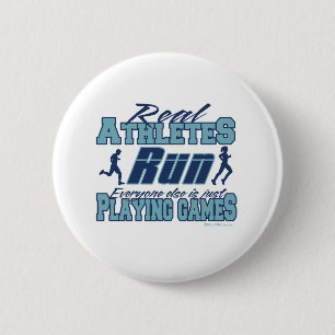 Real athletes Run 6 Cm Round Badge
