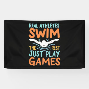 Real Athletes Swim Banner