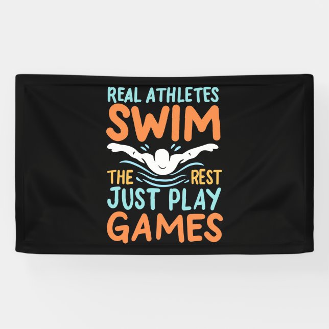 Real Athletes Swim Banner (Horizontal)