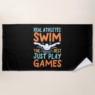 Real Athletes Swim Beach Towel