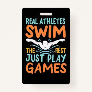 Real Athletes Swim ID Badge