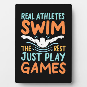 Real Athletes Swim Plaque