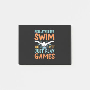 Real Athletes Swim Post-it Notes