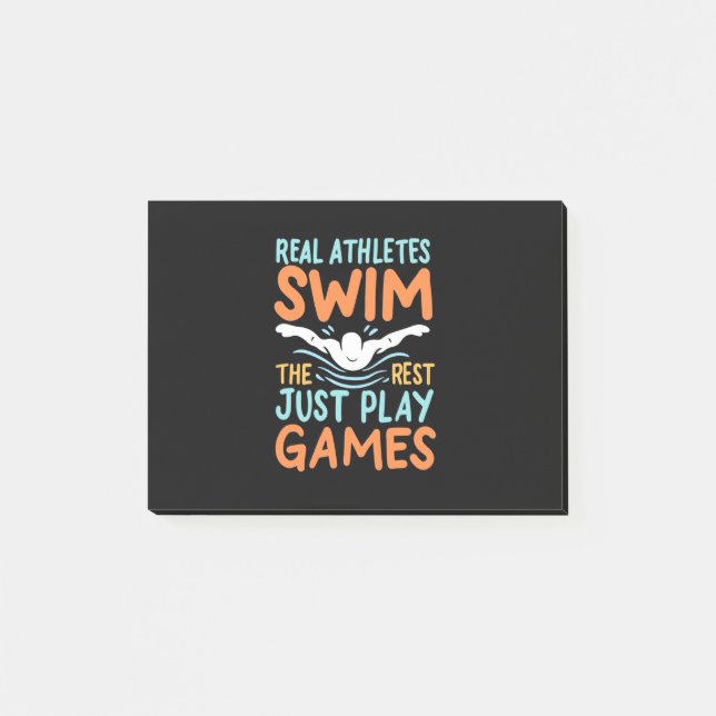 Real Athletes Swim Post-it Notes (Front)