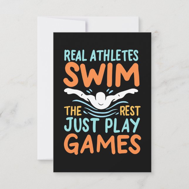 Real Athletes Swim RSVP Card (Front)