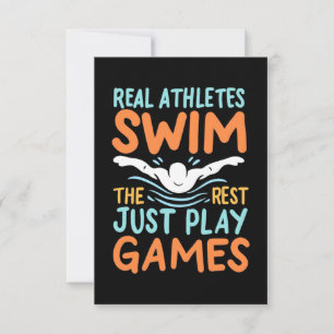 Real Athletes Swim RSVP Card