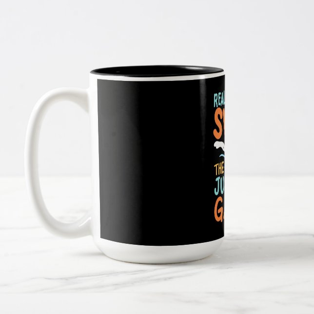 Real Athletes Swim Two-Tone Coffee Mug (Left)