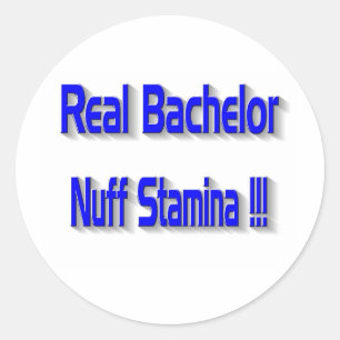 Real Bachelor Classic Round Sticker