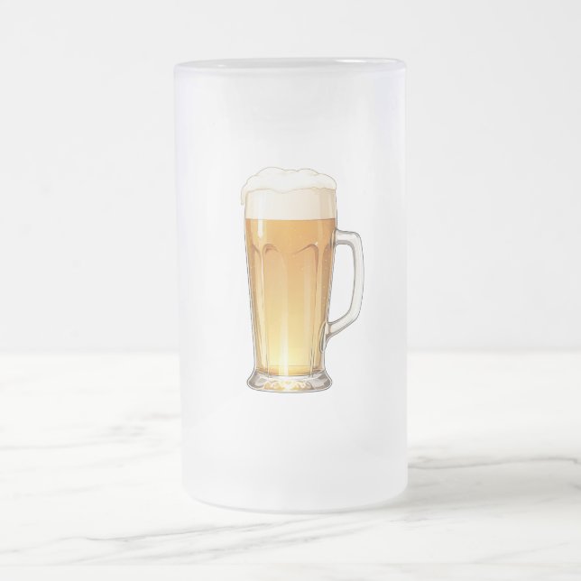 Real beer glass cup (Center)