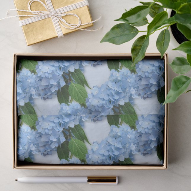 Real Blue Hydrangea Flowers Wedding Tissue Paper (Gift)
