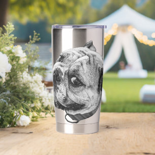 Real Bulldog Charm Insulated Tumbler
