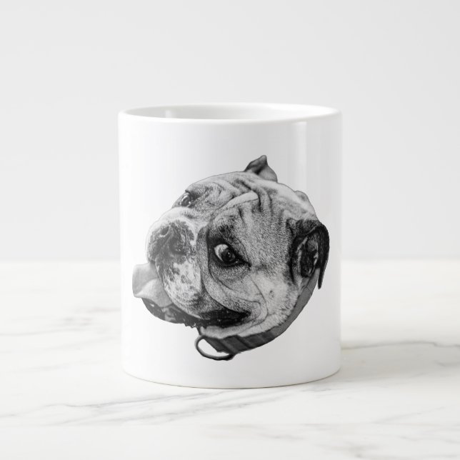 Real Bulldog Charm Large Coffee Mug (Front)