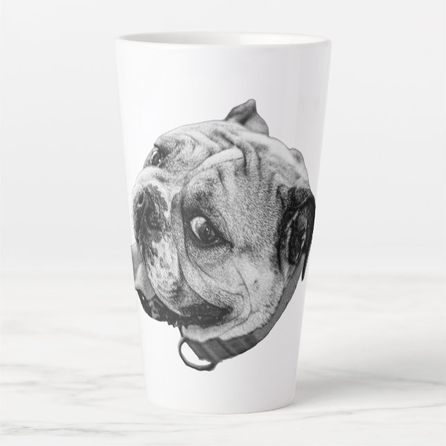 Real Bulldog Charm Latte Mug (Front)