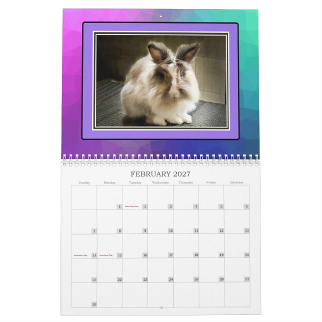 REAL BUNIES 2026 CALENDAR (Feb 2027)