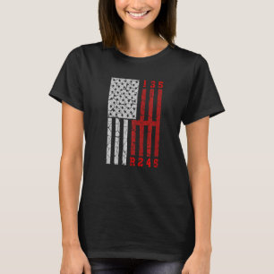 Real Cars Auto Racing Mechanic Manual US Flag T-Shirt