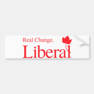 Real Change Liberal Logo Bumper Sticker