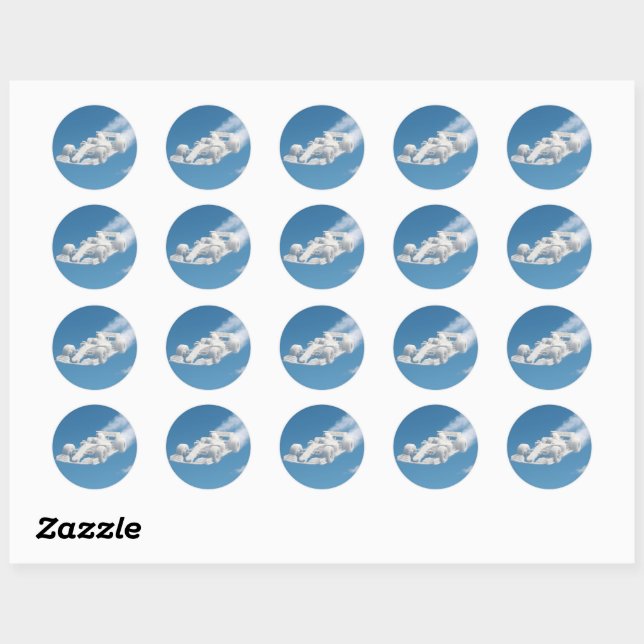 Real cloud racer circular sticker sheet (Sheet)