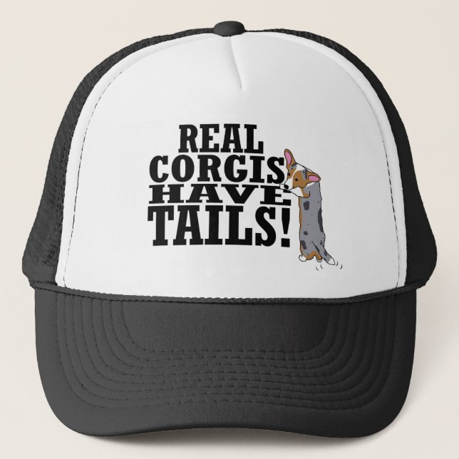 Real Corgis Have Tails Trucker Hat (Front)