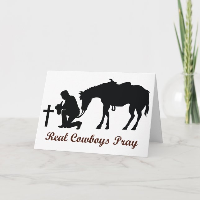 Real Cowboys Pray Card (Front)