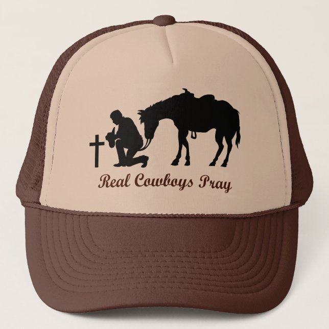 Real Cowboys Pray Trucker Hat (Front)