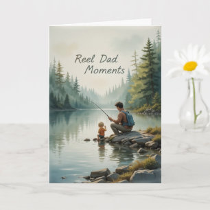 Real Dad Adventures Fathers Day Lake Fishing  Card